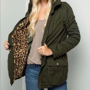 🐆 Olive Leopard Print Anorak Jacket 🐆